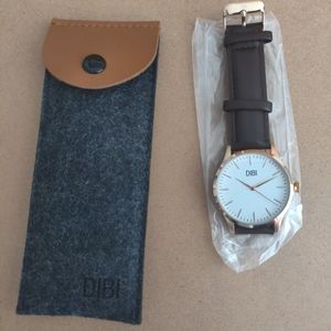 Dibi rose gold watch with white dial